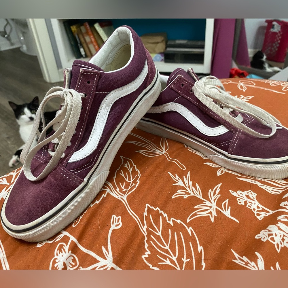 Burgundy vans